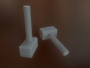 wooden hammer 3D Model