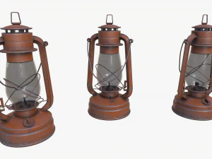 pbr oil lamp collection 3D Model