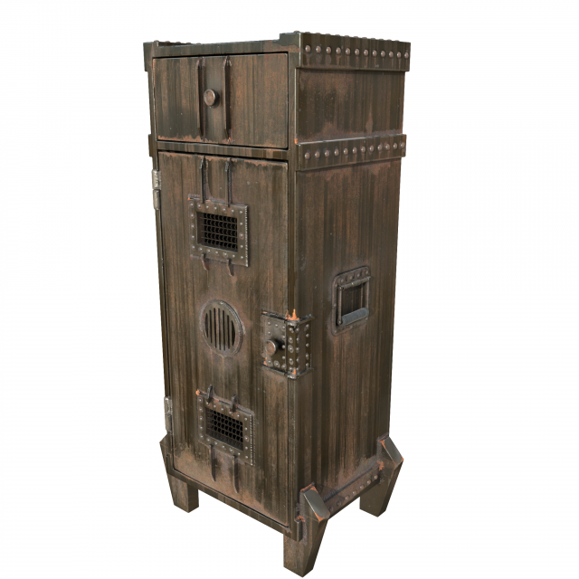 industrial style cupboard 3D 模型 .c4d .max .obj .3ds .fbx .stl .blend