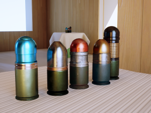 40mm grenades pack w- max file and ue4 project Modelo 3D