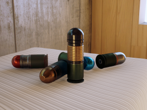 40mm grenades pack w- max file and ue4 project Modelo 3D