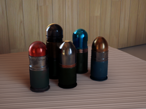40mm grenades pack w- max file and ue4 project Modelo 3D