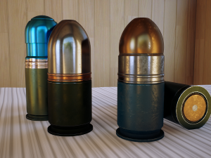 40mm grenades pack w- max file and ue4 project Modelo 3D
