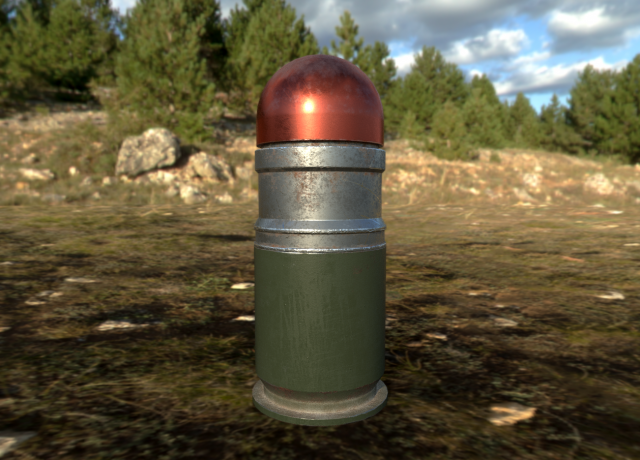 free 40mm grenade m433 3D Model .c4d .max .obj .3ds .fbx .stl .blend 