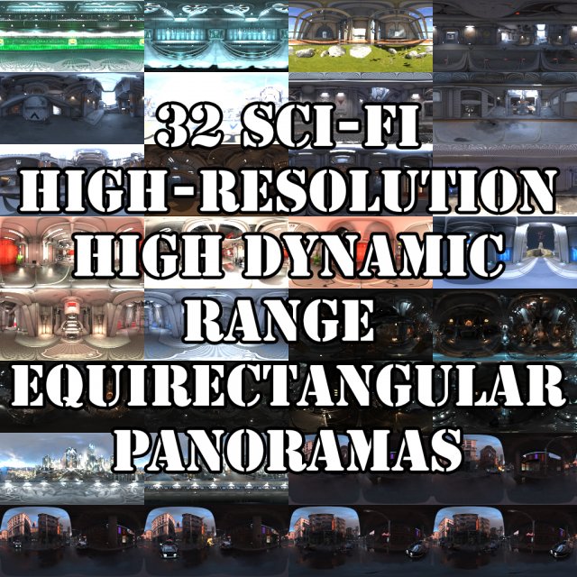 32 sci-fi hdris 8192x4096x32bit hdr 3D-Modell .c4d .max .obj .3ds .fbx .stl .blend 