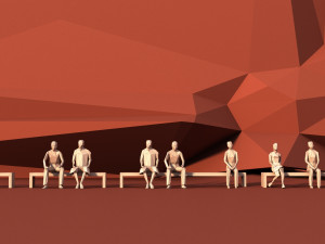 lowpoly super pack people trees cars 3D Model