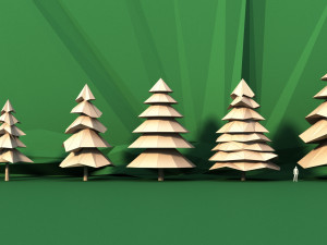 lowpoly super pack people trees cars 3D Model