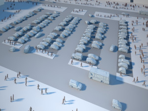 lowpoly super pack people trees cars 3D Model