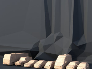 8 lowpoly cars pack 3D Model