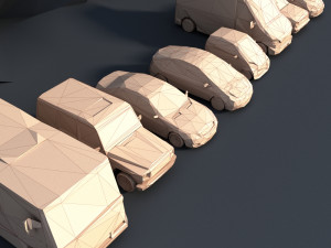 8 lowpoly cars pack 3D Модель