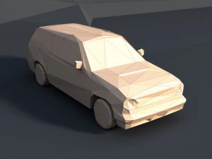 8 paket mobil lowpoly Model 3D