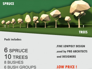 Low poly trees pack 3D Model in Tree 3DExport