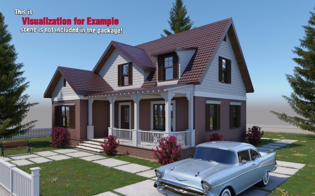 neoarch cottage sb 002 3D Model .c4d .max .obj .3ds .fbx .stl .blend 