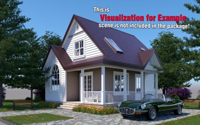 neoarch cottage sb 003 3D 모델 .c4d .max .obj .3ds .fbx .stl .blend 