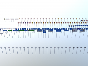 360 pieces of road signs 3D Model