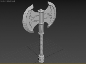 low poly axe 3Dモデル