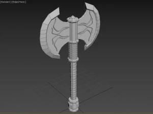 low poly axe 3D Model