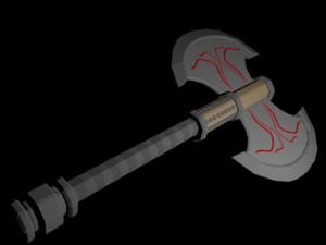 low poly axe 3Dモデル