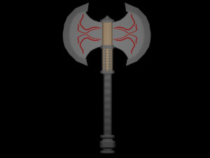 low poly axe 3Dモデル