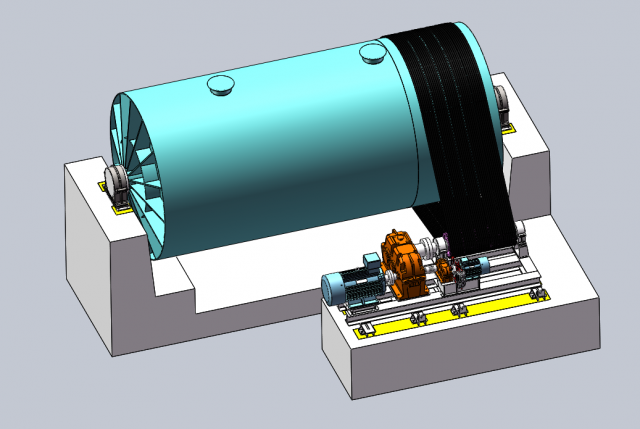 wet ball mill Model 3D .c4d .max .obj .3ds .fbx .stl .blend 