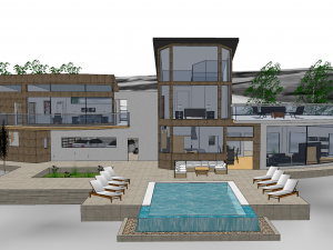 modern single family villa Modelo 3D
