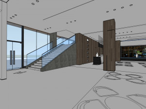 modernism style sales office commercial indoor 3D Модель