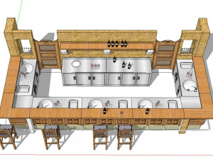 bar decoration design Modello 3D