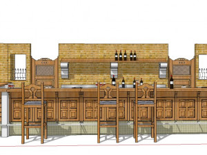 bar decoration design Modello 3D