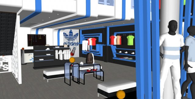 business interior coffee shop decoration design european style 3D Model .c4d .max .obj .3ds .fbx .stl .blend 