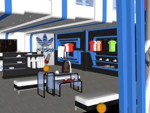 business interior coffee shop decoration design european style 3D Model