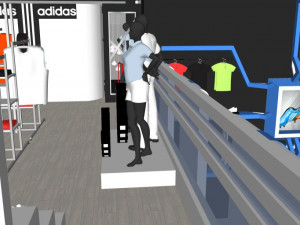 business interior coffee shop decoration design european style 3D Model