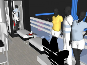 business interior coffee shop decoration design european style 3D Model