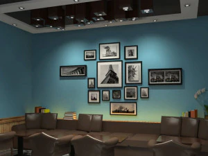 business interior coffee shop decoration design european style 3D Model