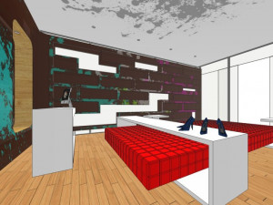 business interior shoe shop decoration design modernism style 3D 模型