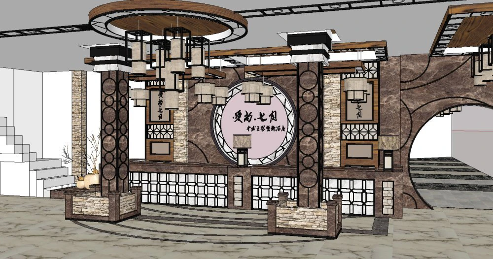 business interior internet bar decoration design american style 3D Model .c4d .max .obj .3ds .fbx .stl .blend 
