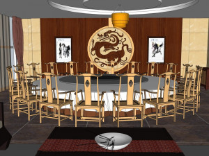 business interior internet bar decoration design american style 3D Model