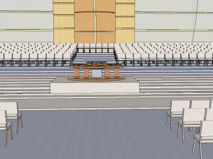 edificio p&uacute;blico interior auditorio decoraci&oacute;n dise&ntilde;o estilo modernismo Modelo 3D