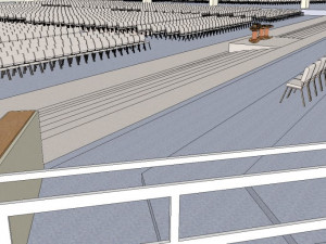 public building interior auditorium decoration design modernism style 3D Модель