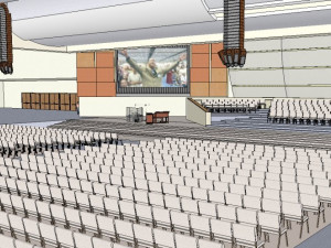 public building interior auditorium decoration design modernism style 3D Модель