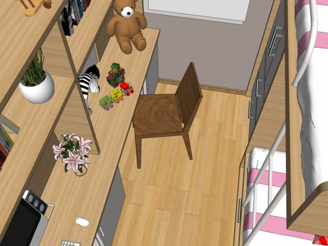 public building interior dormitory decoration design modernism style Modello 3D .c4d .max .obj .3ds .fbx .stl .blend 