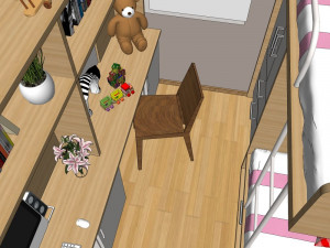 public building interior dormitory decoration design modernism style 3D Модель