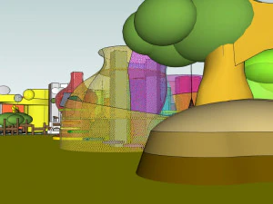 negócios interior entretenimento infantil decoração design estilo modernismo Modelo 3D