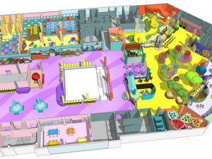 business interior childrens entertainment decoration design modernism style Modèle 3D