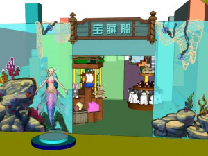business interior childrens entertainment decoration design modernism style 3D Model