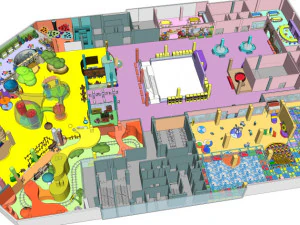 business interior childrens entertainment decoration design modernism style 3D Model