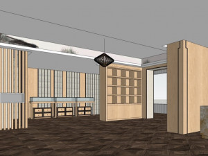 public building interior jewelry exhibition hall decoration design chinese style Modèle 3D