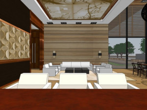 commercial interior office decoration design chinese style 3D Model