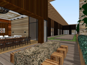 commercial interior office decoration design chinese style 3D 模型