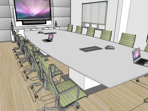 business room conference room decoration design modernism style Modèle 3D