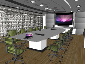 business room conference room decoration design modernism style Modèle 3D